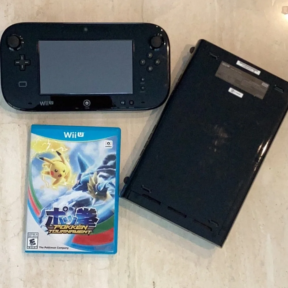 Nintendo Wii U Console 32GB Black & Gamepad System Complete Pokemon Gengar - Picture 16 of 16
